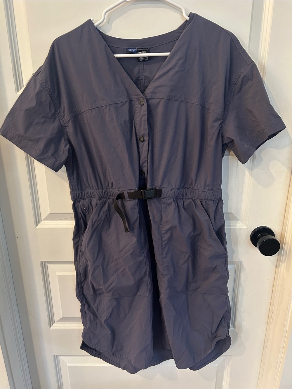 Rei bluesign outdoor hiking Short Sleeve Utility Dress in Slate